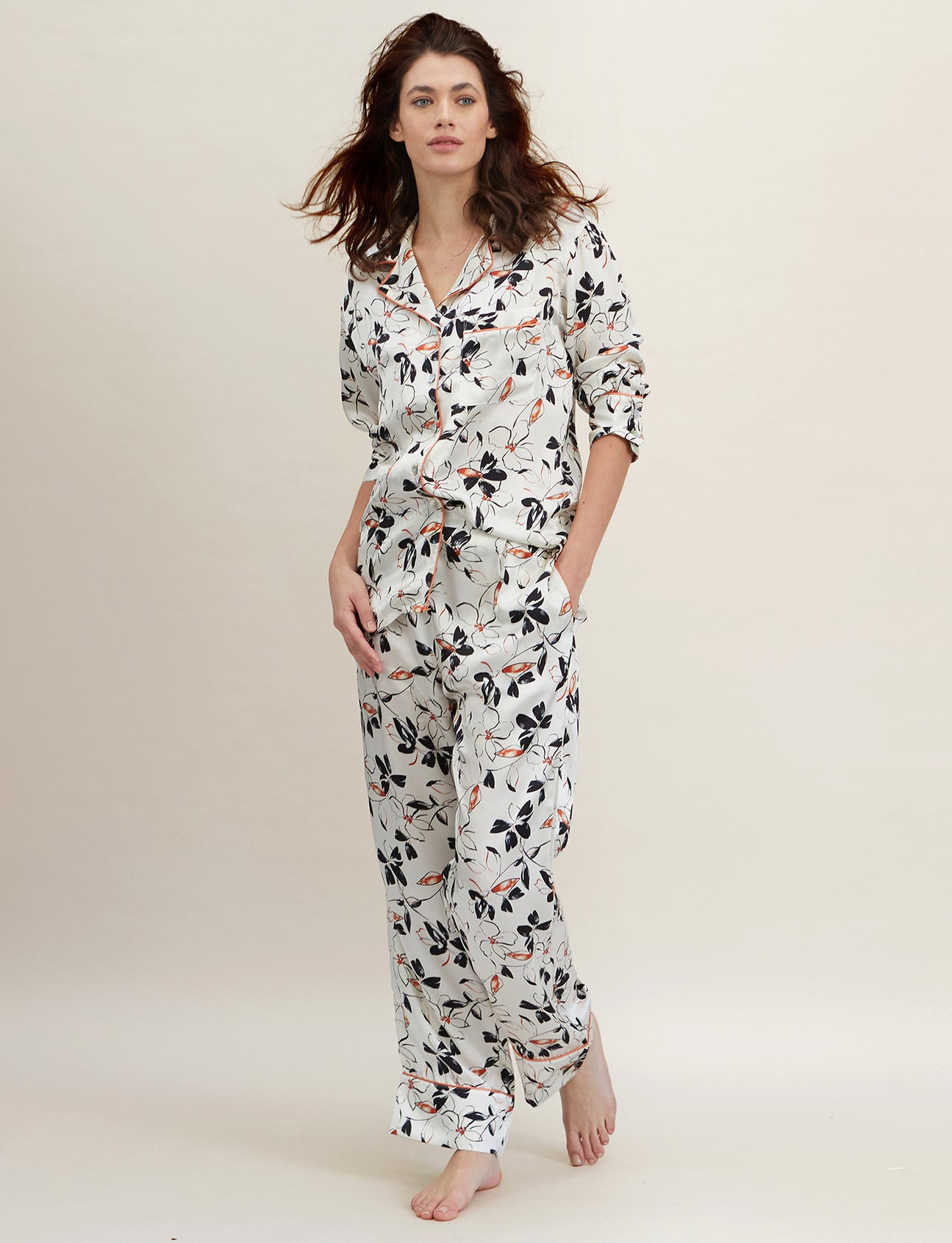 Silk Pyjamas For Women | Nui Ami | Maya Silk Print Pyjama Set | Luxury ...